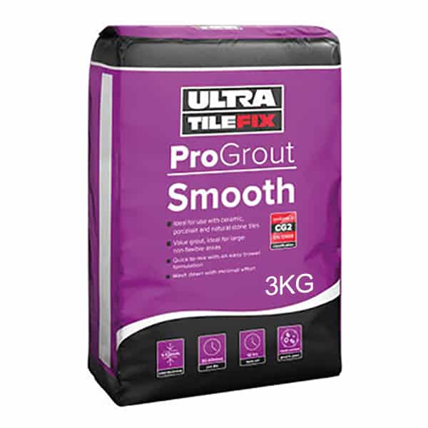 UltraTile ProGrout Smooth Tile Grout White 3kg The Tilers Hub