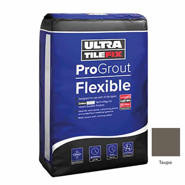 UltraTileFix ProGrout Flexible Tile Grout Taupe 3kg