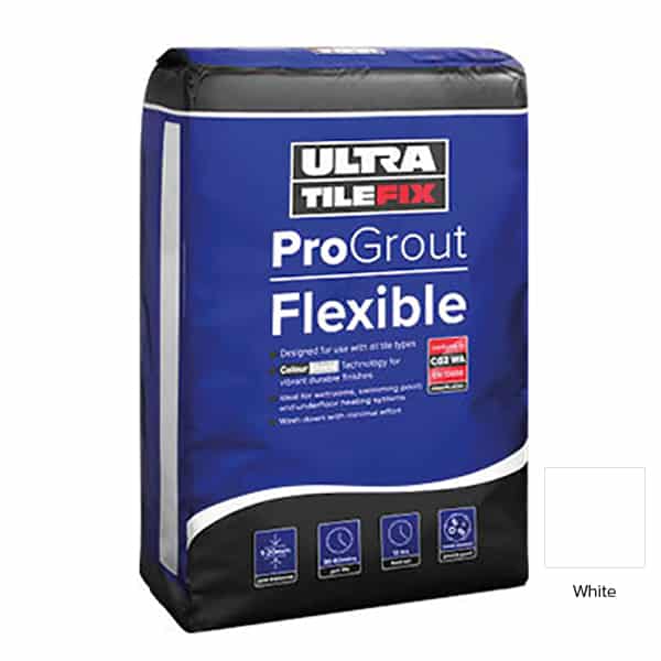 UltraTile ProGrout Flexible Tile Grout White 3kg Buy Online The