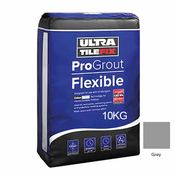 UltraTileFix ProGrout Flexible Tile Grout Grey 10kg
