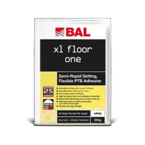 BAL XL Floor One Semi Rapid Large Format Tile Adhesive White 20kg