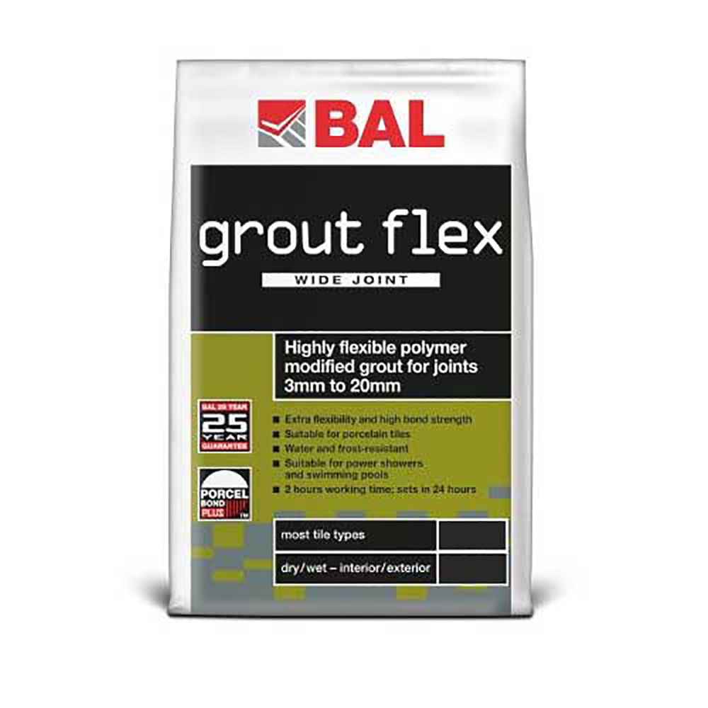 BAL Grout Flex Wide Joint 10kg HighPerformance Tile Grout for Wide Joints