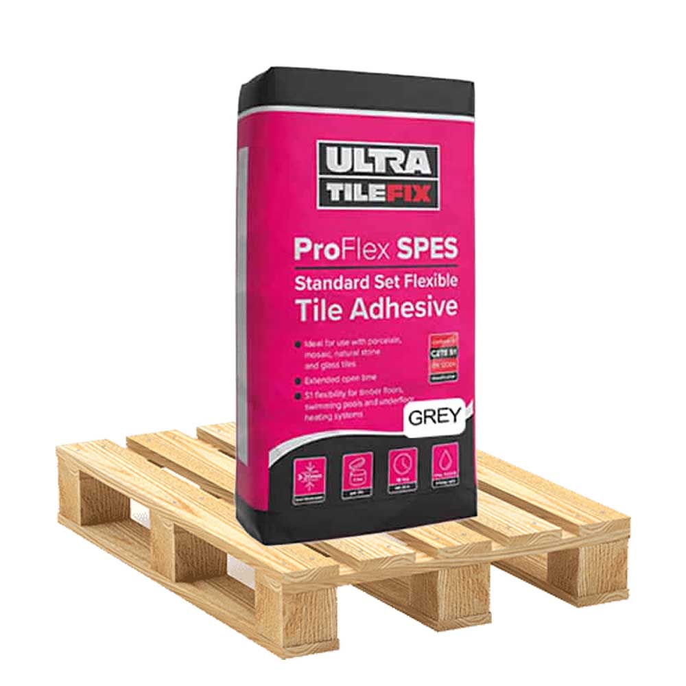 UltraTile ProFlex SPES Standard Set Flexible Tile Adhesive Grey 20kg - Pallet Deal