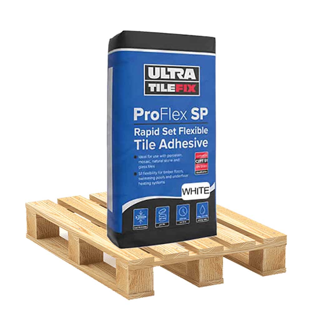 UltraTile ProFlex SP Rapid White Tile Adhesive 20kg - Pallet Deal