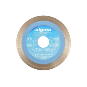 Sigma Continuous Rim Diamond Blade for Glass & Glass Mosaic 100mm