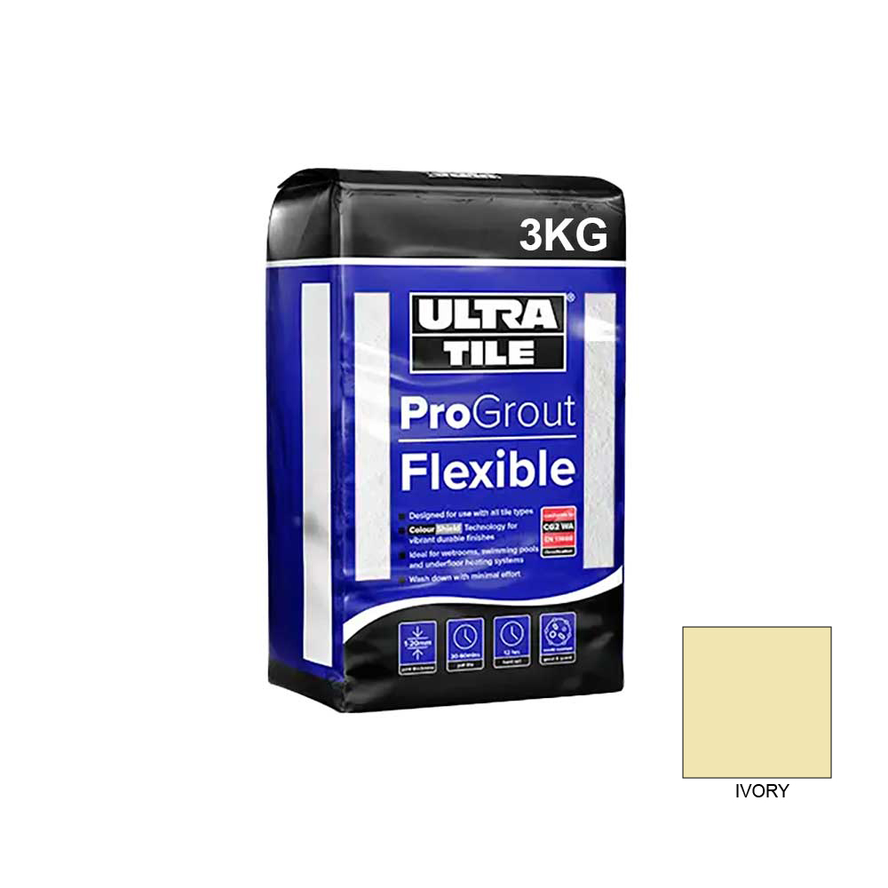 UltraTile ProGrout Flexible Tile Grout Cream 3kg Buy Online The
