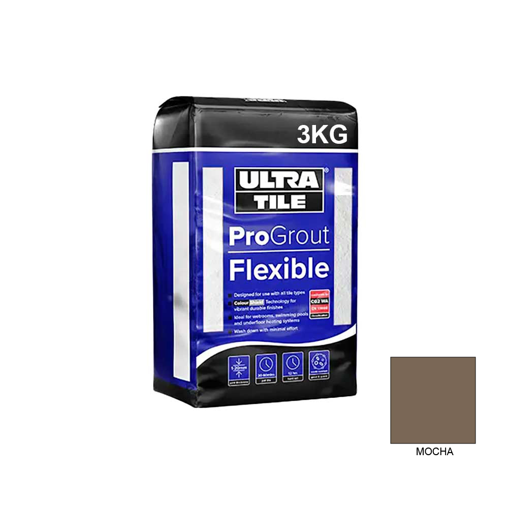 UltraTile ProGrout Flexible Tile Grout Brown 3kg Buy Online The