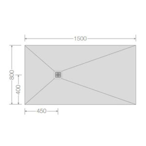 Jackoboard Aqua Flat Offset Drain 1500 x 800 Wetroom Tray_3