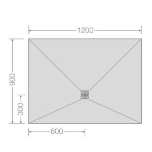 Jackoboard Aqua Flat Offset Drain 1200 x 900 Wetroom Tray_3