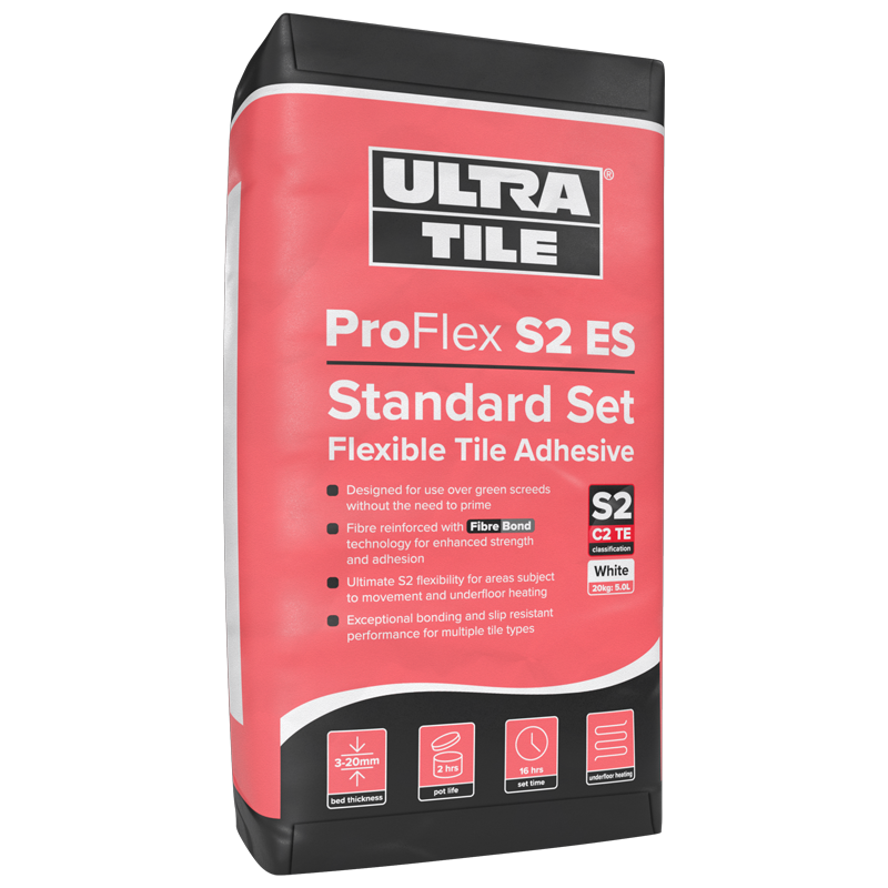 UltraTile ProFlex S2 ES Standard Set Flexible Tile Adhesive White 20kg